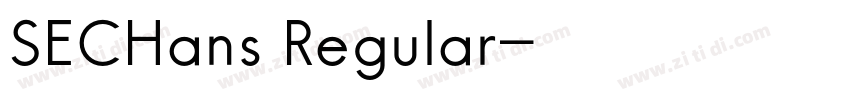 SECHans Regular字体转换